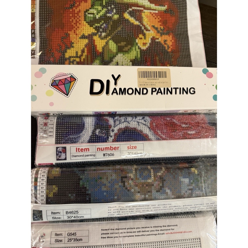 Lot Of 11 Diamond Painting Kits multiple Sizes & Patterns, All New & Sealed DIY - Picture 5 of 16